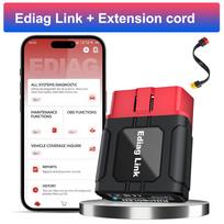 OBD2 skaitytuvas KINGBOLEN EDIAG Link Visos sistemos Visos sistemos 10 atstatymų 1 metai Nemokamas atnaujinimas visos OBD2 automobilių VIN palaikymas CANFD FCA SGW with extension cable