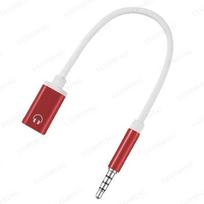 3,5 mm Aux garso lizdas Stereo ausinių garso skirstytuvas Ausinių skirstytuvas Dvigubas adapterio laidas Ios Android telefonui Mp3 raudona