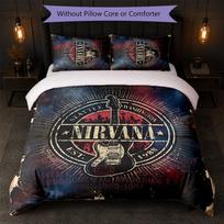 Nirvana Print 3Pcs Bedding Set Duvet Cover With Two Pillowcases Soft Bed Linen For Household Bedroom 135cm*200cm