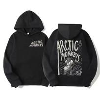 Vyriškas Retro Rock Arctic Monkeys Hoodie Muzikinio Albumo Rašto Spaudinys Hip Hop Stiliaus Ypač Dydžio Vintage Su Gobtuvu Džemperis 3XL gray