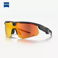 BleeqUp Ranger AI sportinių kamera akiniai su Zeiss optika, juodi
