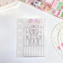 Mini M5 Pocket Notebook Waterproof PVC Cover 5 Hole Loose Leaf Journal with Elastic Band for On-the-go Note Taking A74 white