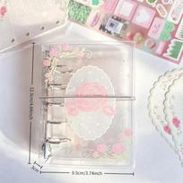 Mini M5 Pocket Notebook Waterproof PVC Cover 5 Hole Loose Leaf Journal with Elastic Band for On-the-go Note Taking A72