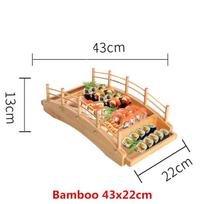 Japoniškas medinis mediena Virtuvė Sushi Tiltas Valtys Pušis Kūrybingas Sushi Sashimi lėkštė Padėklas Sushi stalo įrankiai Apdaila Ornamentas