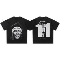 Naujas Vasaros Stilius Neymar Futbolo Sportinis Laisvalaikio Patogus Kasdienis Gatvės Mados Unisex Medvilninis Kvėpuojantis Trumpomis Rankovėmis Marškinėliai 2XL white
