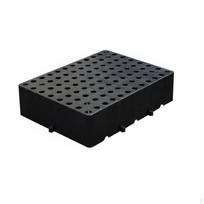 tvirtasDuty Plastikinis padėklas atsparus vandeniuiatsparus sujungiamas Pakrovimo lentyna Daugkartinio naudojimo Sandėlis 40*30*10cm juoda