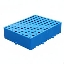 tvirtasDuty Plastikinis padėklas atsparus vandeniuiatsparus sujungiamas Pakrovimo lentyna Daugkartinio naudojimo Sandėlis 40*30*10cm mėlyna