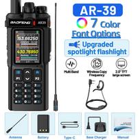 BAOFENG AR-39 Racija Ilgo Nuotolio Daugiajuostė AM FM 640CH NOAA su Žibintuvėliu Belaidis Dažnio Kopijavimas Baofeng Ham Radijas US Plug