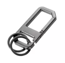 TROIKA ALVAR NERO raktų pakabukas su karabinu, gunmetal/juodas (KR26-05/GM)