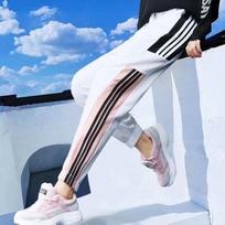 Moteriškos sportinės kelnės „Joggers“ Laisvos „Hip Hop Harem“ kelnės XXXL white