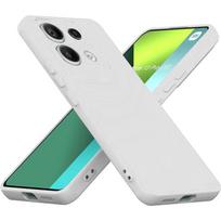 Skystas silikoninis dėklas, skirtas XiaoMi RedMi Note 13 Pro 5G / POCO X6 5G skysto silikono dėklas pasaulinės versijos viso korpuso kameros apsauginis dėklas, silikonas RedMi Note 13 Pro 5G balta