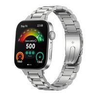 Metalinis kilpinis dirželis skirtas „Huawei“ laikrodžiui „Fit 3“ išmaniojo laikrodžio apyrankei keičiama apyrankė „Huawei Fit3“ laikrodžio apyrankės priedams Huawei Watch Fit 3 sidabras