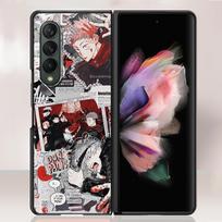 Zfold4 dėklas, skirtas Samsung Galaxy Z Fold3 5G kietas plastikinis plonas dangtelis, itin plonas, skirtas Galaxy Z Fold 3 Shell Jujutsu Kaisen Anime Samsung Z Fold4 gray