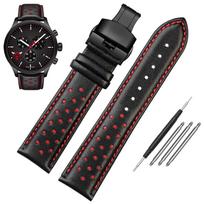 Klasikinis Tissot Speed serijos NBA bendradarbiavimo T116.617 apyrankė iš natūralios odos Viršutinio sluoksnio karvės oda Laikrodžio dirželis 22 mm dirželis Tag heuer 22mm gray