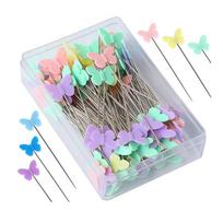 100 vnt gėlių ir drugelių siuvimo segtukai Butterfly 100 Pieces gray