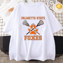 Palmetto State Foxes marškinėliai vyriški medvilniniai, viskas žaidimui Nora Sakavic marškinėliai Juokingi trumpomis rankovėmis marškinėliai su apatine kakleliu. S balta