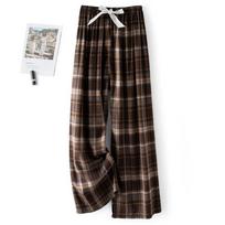 Medvilnės Šilko Pižaminės Kelnės Moteriškos Vasarinės Plonos Antimoskitinės Plačiakojės Kelnės Vientisos Spalvos Laisvalaikio Spaudinys Devynių minučių Paplūdimio Kelnės One Size black