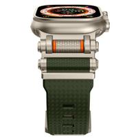 Guminis sportinis dirželis Apple Watch Ultra 2 49mm 10 9 8 7 Se 6 5 serijai, dirželis IWatch Ultra 46mm 45mm 44mm, prabangi TPU apyrankė Ultra1/2 49mm gray