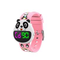 Puoduko mokymosi laikrodis berniukams ir mergaitėms su 3 atgalinės atskaitos/16 žadintuvo priminimais, atsparus vandeniui, įkraunamas per USB, Panda laikrodis-laikmatis rožinė