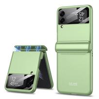 Flip5 Flip6 magnetinis dėklas Samsung Galaxy Z Flip 6 5 4 3, pilna apsauga, vyris, prabangus dangtelio korpusas, kameros stiklas ant Z Flip 3 4 For Galaxy Z Flip 5 šviesiai žalios spalvos