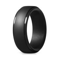 Vyrams&Moterims Nauji Vyriški Silikoniniai Žiedai 7-12 Dydžio Hipoalergiški Lankstūs Vyriški Vestuviniai Guminiai Žiedai 8mm Maistinio Silikono Piršto Žiedas 7 black
