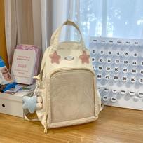 School Bag Academy Cute Versatile School Bag Student Large Capacity Backpack Niche Backpack Transparent Bar