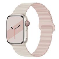 Magnetinis dirželis Apple Watch juostoms 45mm 38mm 49mm 40mm 42mm 41mm Silikoninė sportinė apyrankė iWatch serijoms ultra 9 6 5 7 8 se 44mm 38mm 40mm 41mm beige
