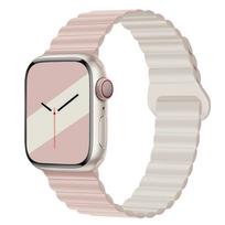 Magnetinis dirželis Apple Watch juostoms 45mm 38mm 49mm 40mm 42mm 41mm Silikoninė sportinė apyrankė iWatch serijoms ultra 9 6 5 7 8 se 44mm 42mm 44mm 45mm 49mm beige