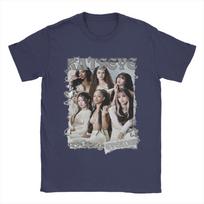 KATSEYE Kpop Y2K Grupės Marškinėliai Vyrams 100% Medvilnė Madingi Marškinėliai Apvalia Kaklo Iškirpte Trumpomis Rankovėmis Drabužiai Gimtadienio Dovana 3XL gray