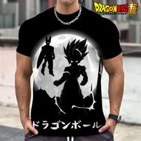 Vegeta Dragon Ball Z Goku Vyriški marškinėliai Madingi gatvės drabužiai Šaunūs Harajuku SPORTO SALĖ Didelio dydžio 110-6XL O formos iškirptė Trumpomis rankovėmis Anime Saiyan L white