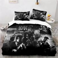 3D Spausdintas Roko Grupės AC/DC Patalynės Komplektas Miegamojo Minkštos Modernios Antklodės Patogus Vaikų Antklodės Užvalkalas Užvalkalas Ir Pagalvės Užvalkalas 70x133cm 3pcs