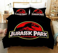 3D Jurassic Park patalynės komplektas miegamajam Minkšti modernūs lovatiesės Patogus vaikiškas antklodės užvalkalas Užvalkalas ir pagalvės užvalkalas 70x133cm 3pcs