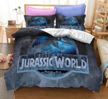 3D Jurassic Park patalynės komplektas miegamajam Minkšti modernūs lovatiesės Patogus vaikiškas antklodės užvalkalas Užvalkalas ir pagalvės užvalkalas 70x133cm 3pcs
