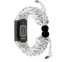 Klasikinio audinio pintas virvelinis dirželis Fitbit Charge 5 apyrankės dirželis Reguliuojamas moteriškas vyriškas laikrodžio dirželis Fitbit charge 6 Smart Watch For fitbit charge 5 gray