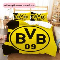 Borussia Dortmund rašto patalynė Namų dekoracija Gimtadienio dovana (1 * užvalkalas antklodei + 2 * užvalkalai pagalvėms, be užpildo) 135x200cm yellow
