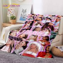 3D Ariana Grande Katė Ari Dainininkė Minkšti pledai, Šiltas metamas pledas Patogus pledas iškylai Lova Sofa Namai Miegamasis Dovana 75x90cm