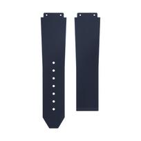 23x18mm Natūralios gumos ir tikros odos apyrankė Hublot laikrodžio dirželiui Metalo įdėklas 42mm Fusion serijos priedai 23X20mm&No Buckle black