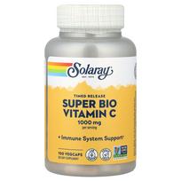 Solaray Buffered Super Bio Vitamin C 1000mg (500mg Per Capsule) Vegetarian Capsules, 100 Count 100 pcs - 1 ea