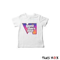 Grand Theft Auto VI logotipas T-shirt M white