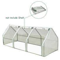 240*90*90cm Reinforced PE Greenhouse Cover Balcony Simple Greenhouse Cover For Outdoors Winter Planting Bracket Not Included Bracket Not Included white