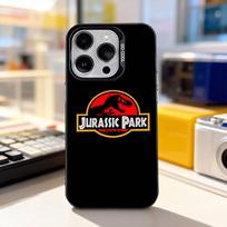 J-Jurassic Park W-World iPhone 11,12,13,14,15,16,17,Pro,Max,Plus,E,Air,Mini Telefonui Dėklas IMD Matinis Juodas iPhone17