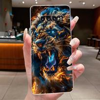Skirta Samsung Galaxy S10 S10E S 10 Plus telefono dėklas Mielas animacinis galinis dangtelis Skaidrus minkštas silikonas Drakonas Funda Skirta Samsung S10+ S10 Plus (SM-G975F)