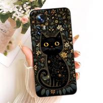 Telefono dėklas Xiaomi 12 12x 12s 12T Pro 12 Lite dėklas skysto silikono animacinis drakonas juokinga katė jūros kranto raštas galinis dangtelis Xiaomi 12t 12TPro
