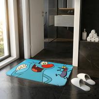 ANIME O-Oggy and the Cockroaches Floor Mat Absorbent Floor Mat Non-Slip Entrance Rug for Bathrooms Restrooms and Toilets 80cm x 120cm gray