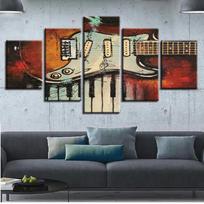 5 vnt. sienos meno paveikslai Namų dekoras Rankų plokštė DJ muzikos konsolė Instrumentas Drobės tapyba naktinio klubo dekoravimui Be rėmo 30x40 30x60 30x80cm