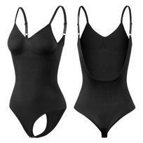 Plus Size Backless Thong Shapewear Bodysuit (0X-3XL) - Open Crotch, Sexy, Body Shaping for Women 3XL ruda