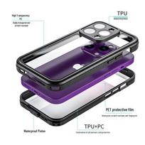 Raudonojo pipiro vandeniui ir smūgiams atsparus dėklas iPhone 14 Pro iPhone 14 juoda