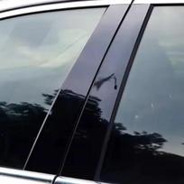 4PCS For Volkswagen Jetta 2011-2017 2018 Glossy Black Pillar Post Car Door Center Middle B C Sticker Trim Window Column Cover juoda