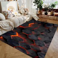 3D Vizualinės Geometrijos Meno Kilimas Minkštas Flanelinis Kilimas Plaunamas Ir Neslystantis Personalizuotos Dovanos Gimtadienio Dovanos Namų Dekoras Kilimai 50x80cm gray