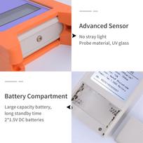 RGM-UVC Digital Illuminance Meter for Reptile UV Irradiance High   UV Irradiance Meter with Smart Sensor UVC Illuminance Measurement Tool with gray